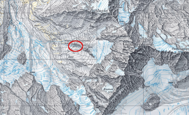 Karte Gspaltenhornhütte