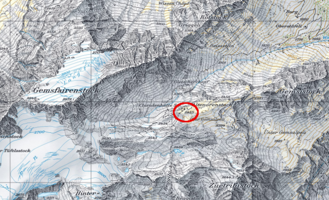 Karte Claridenhütte