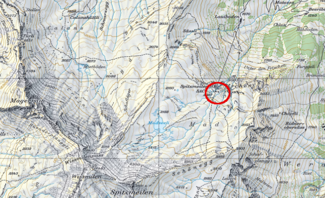 Karte Spitzmeilenhütte