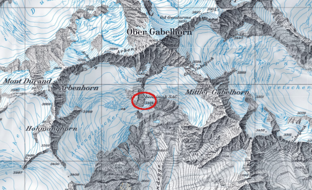 Karte Arbenbiwak