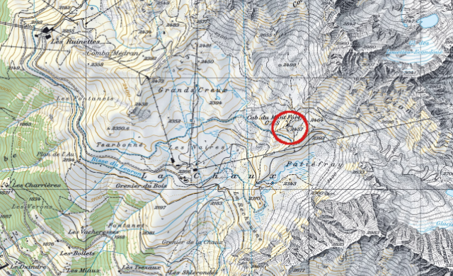 Karte Mont-Fort-Hütte