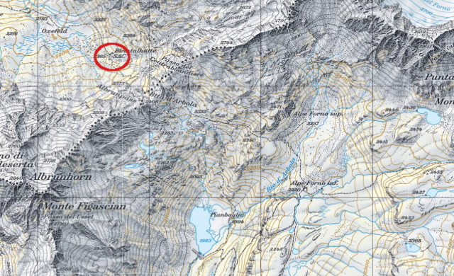 Karte Binntalhütte